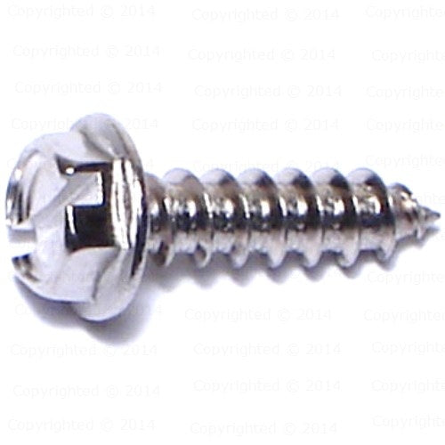 TheBoltBarn #6 X (Your Length) Hex Washer Head Self-Drilling Sheet Metal Screws – Zinc, Steel