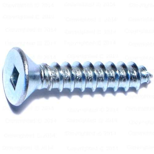 14 Vis à Tôle Inox – Empreinte Carrée, Tête Fraisée, Grade 18-8 – Choisissez La Taille