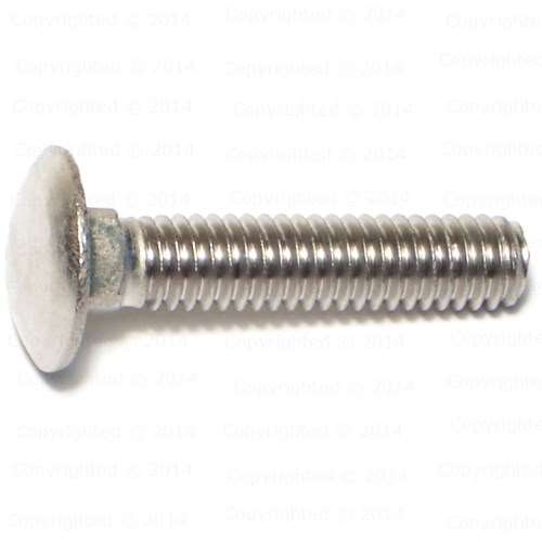 Stainless Steel Carriage Bolts - 1/4" Diameter