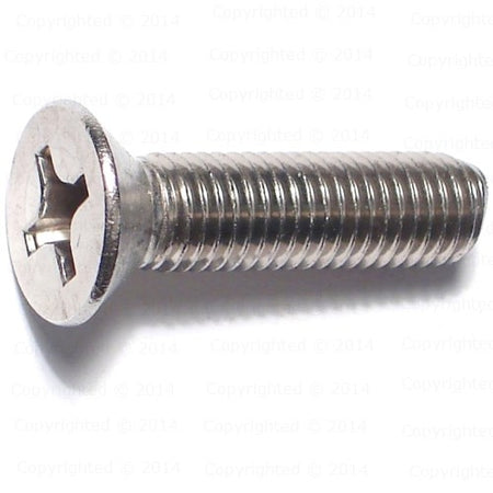 Stainless Steel Phillips Flat Head Machine Screws - 1/4" Diameter - Fine 28 Thread