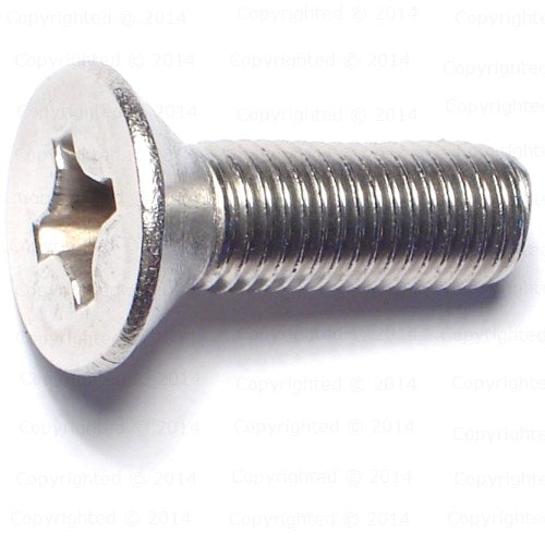 Stainless Steel Phillips Flat Head Machine Screws - 5/16" Diameter - Fine 24 Thread