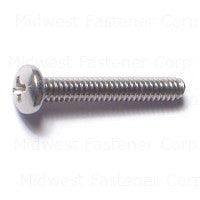 Stainless Steel Phillips Pan Head Machine Screws - #4 Diameter Coarse Thread