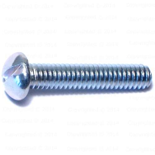 Slotted Round Head Machine Screw - Diameter #8