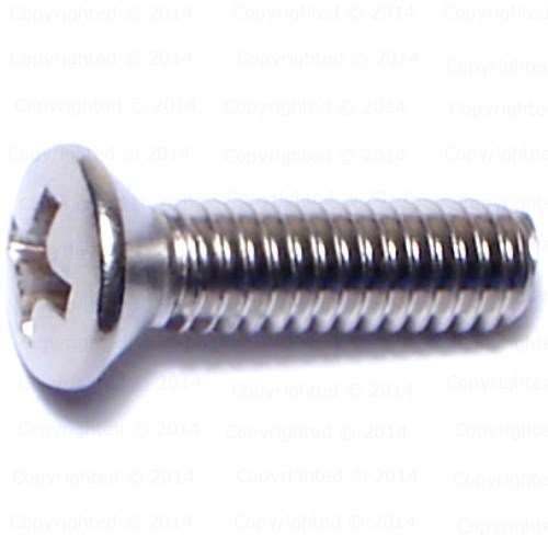 Stainless Steel Phillips Oval Head Machine Screws - #8 Diameter Coarse ...