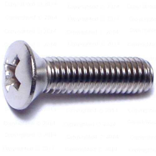 Stainless Steel Phillips Oval Head Machine Screws - #10 Diameter Fine Thread