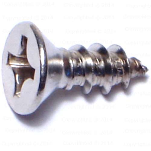 Stainless Steel Phillips Flat Head Sheet Metal Screws - #12 Diameter