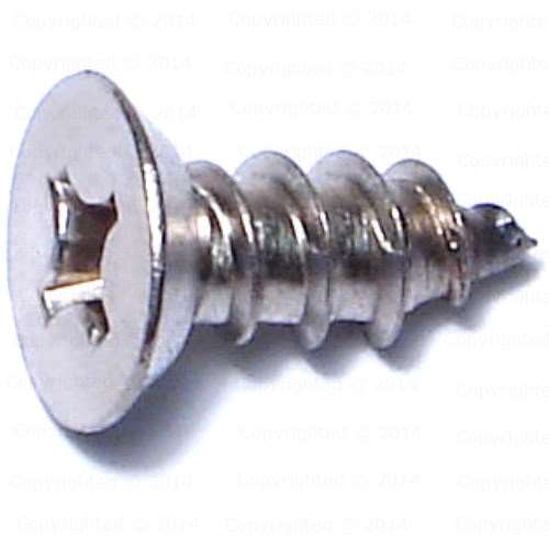 Stainless Steel Phillips Flat Head Sheet Metal Screws - #14 Diameter