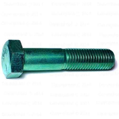 Green Rinse Coarse Grade 5 Hex Cap Screws - 7/8" Diameter