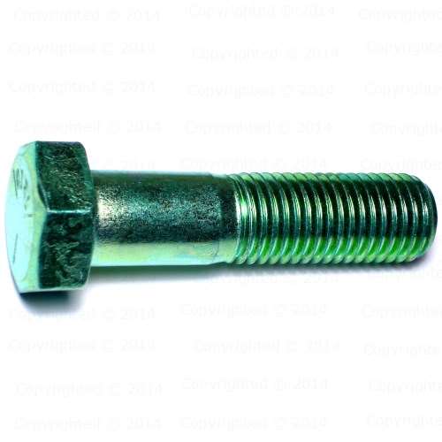 Green Rinse Coarse Grade 5 Hex Cap Screws - 1" Diameter