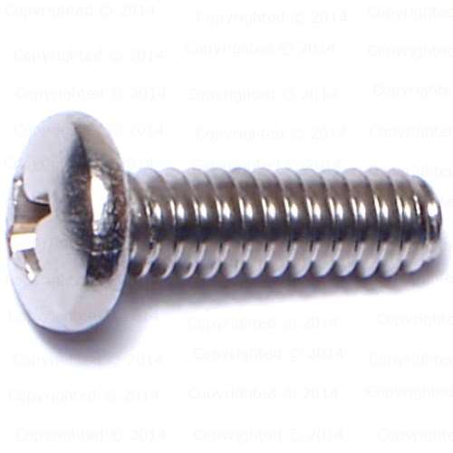 Stainless Steel Phillips Pan Head Machine Screws - #10 Diameter Coarse Thread