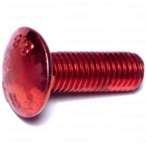Red Rinse Metric 8.8 Carriage Bolts - 10mm Diameter
