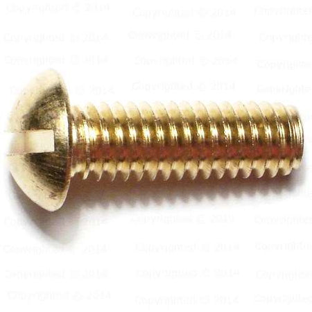 Brass Slotted Round Head Machine Screw - 5/16" Diameter
