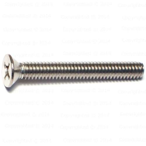 Stainless Steel Phillips Flat Head Machine Screws - 1/4" Diameter - Coarse 20 Thread