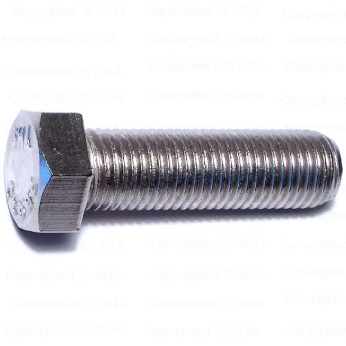Stainless Steel Hex Cap Screws - 7/16" Diameter - Fine Thread