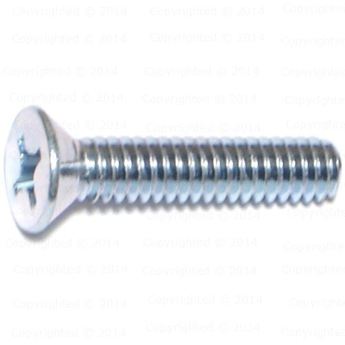 Phillips Flat Head Machine Screw - 1/4" Diameter Fine Thread