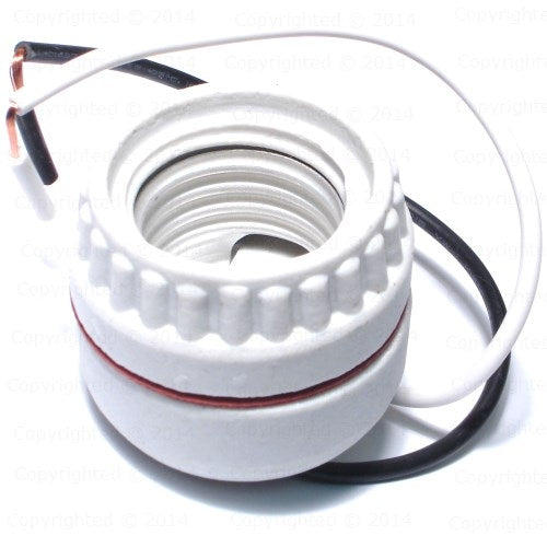 Medium Base 2-Piece Ring Type Porcelain Socket
