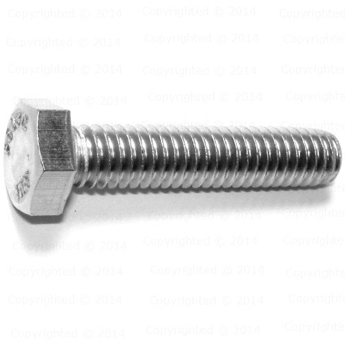 Stainless Steel Coarse Full Thread Tap Bolts - 5/16" Diameter