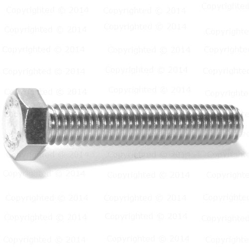 Stainless Steel Coarse Full Thread Tap Bolts - 3/8" Diameter