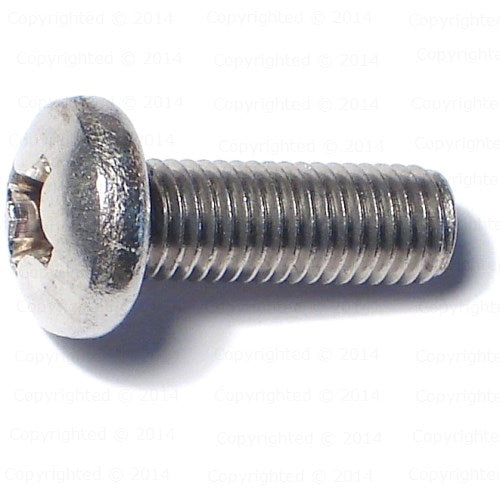 Stainless Steel Phillips Pan Head Machine Screws - 1/4" Diameter Fine Thread