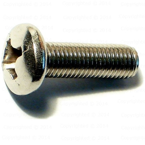 Stainless Steel Phillips Pan Head Machine Screws - 5/16" Diameter Fine Thread