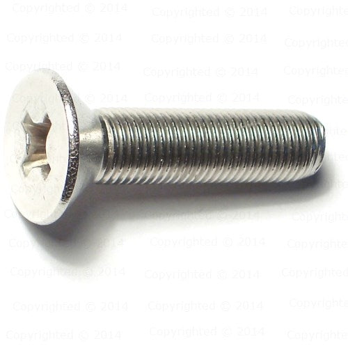Stainless Steel Phillips Flat Head Machine Screws - 3/8" Diameter - Fine 24 Thread