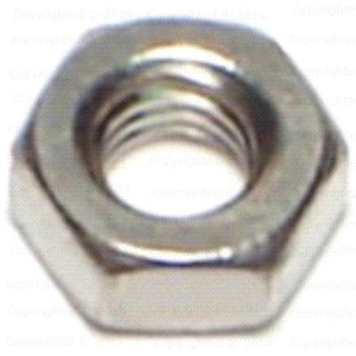 Metric Stainless Steel Hex Nuts - 3mm - Coarse 0.5mm Thread